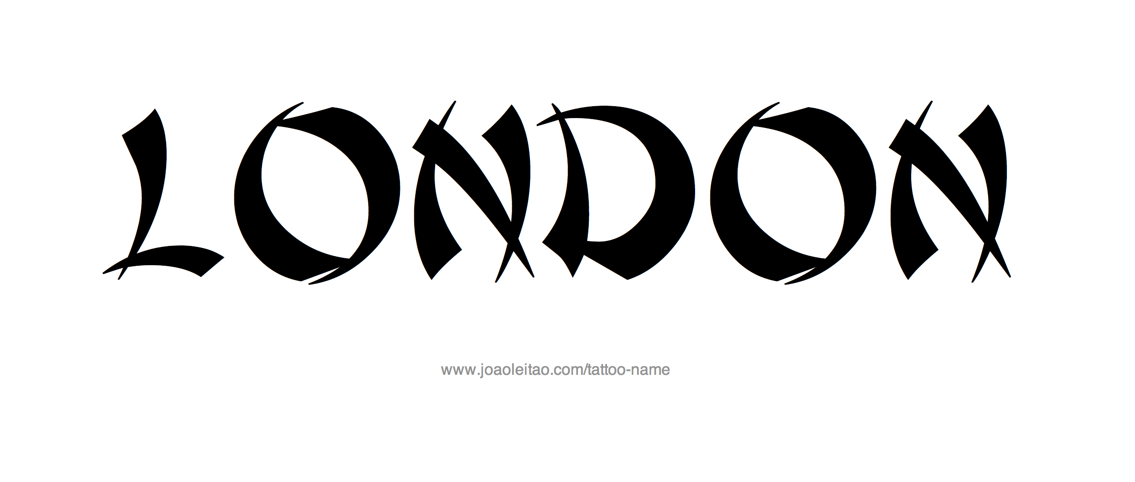 London Name Tattoo Designs